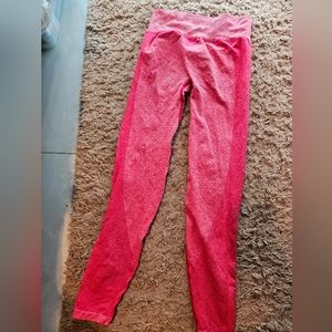 Victoria Secret Pink Seamless Leggings s hot pink